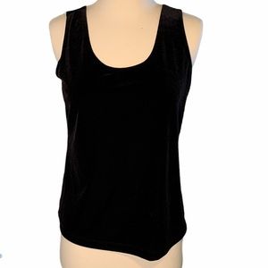 Chico’s Black Velvet Tank Top, S